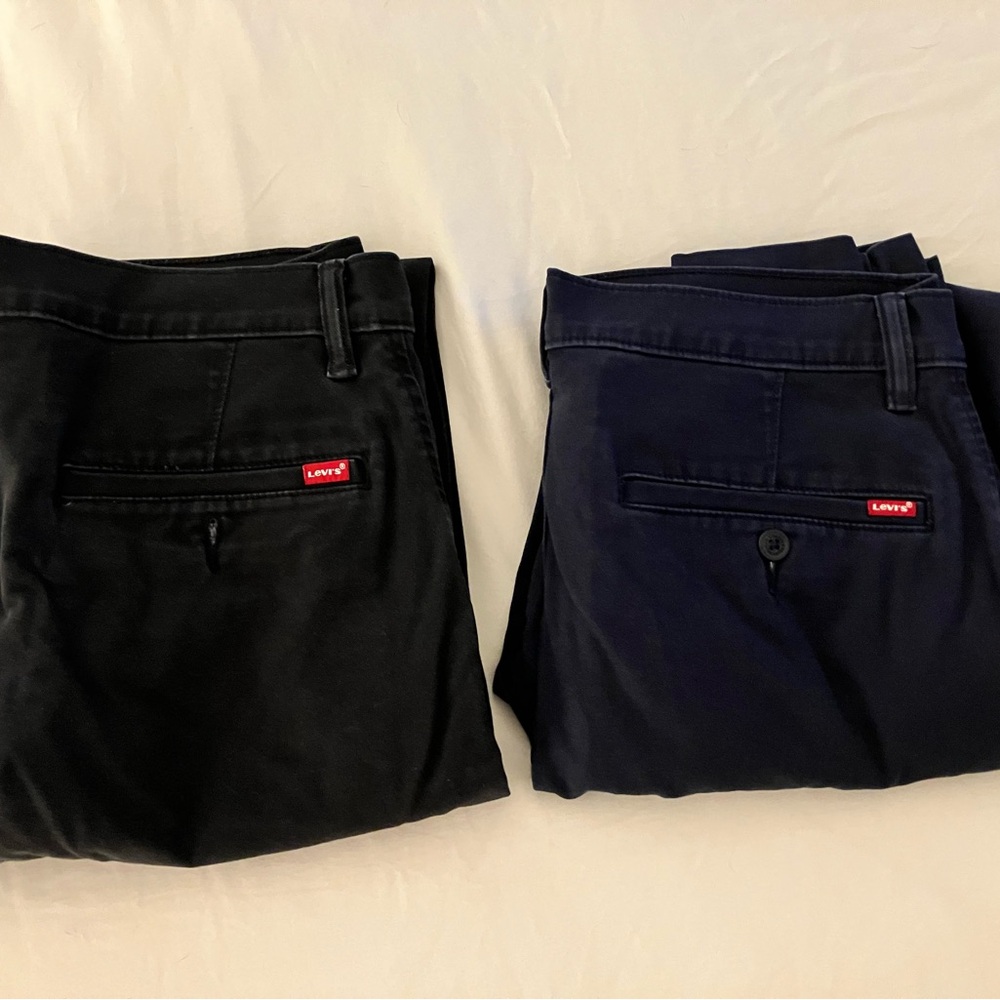 Levi's Men's Black and Navy Chinos 31x30
